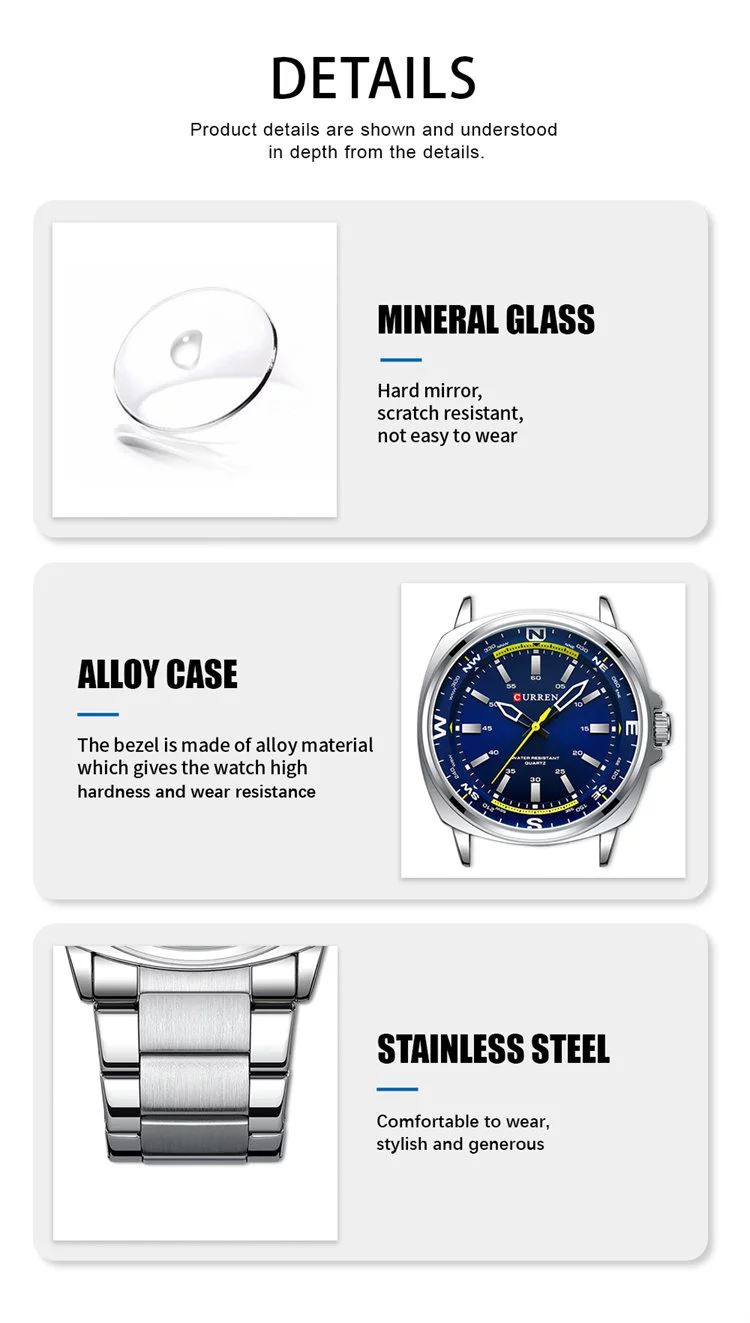 Curren 8455 Multifunctional Men's Sports Watch: Sophistication Meets Durability