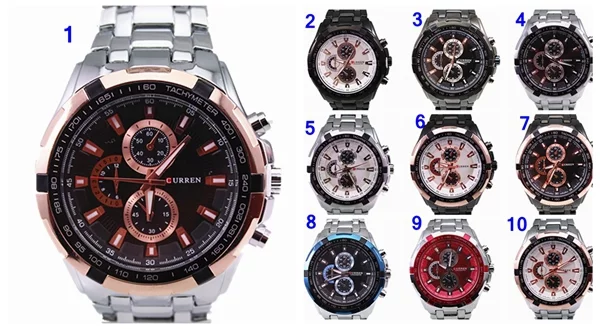 Curren  Brand Simple Fashion Casual Business Watches Men Date Waterproof Quartz Mens Watch  8023
