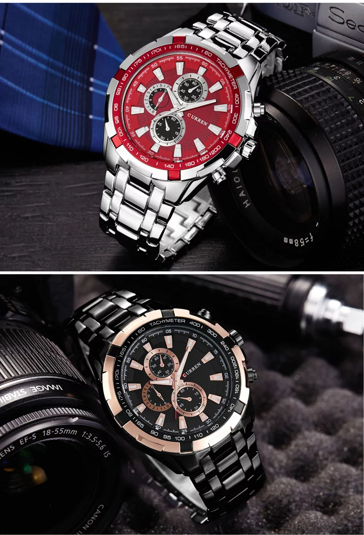 Curren  Brand Simple Fashion Casual Business Watches Men Date Waterproof Quartz Mens Watch  8023