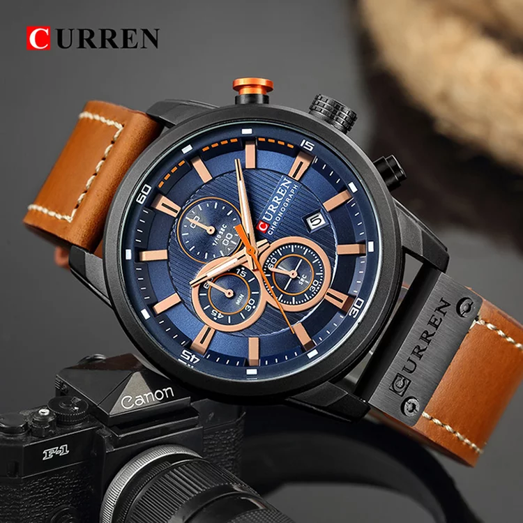 8291|Fashion Trend Curren Quartz Men Watches Top Brand Luxury Male ...