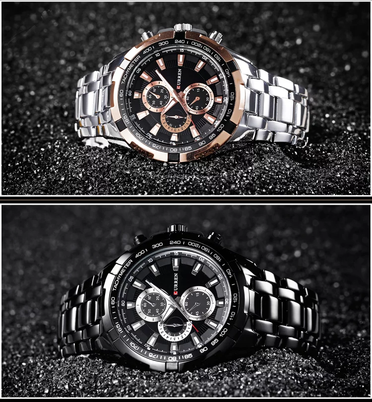 Curren  Brand Simple Fashion Casual Business Watches Men Date Waterproof Quartz Mens Watch  8023
