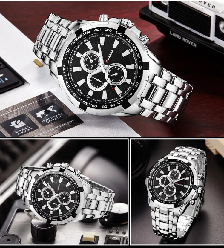 Curren  Brand Simple Fashion Casual Business Watches Men Date Waterproof Quartz Mens Watch  8023