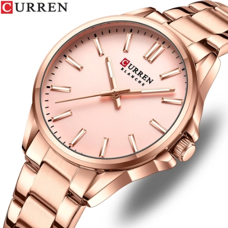 Curren 9090 Fashion Couple Watches For Lovers Simple Classic Quartz Stainless Steel Wristwatches With Luminous Hands