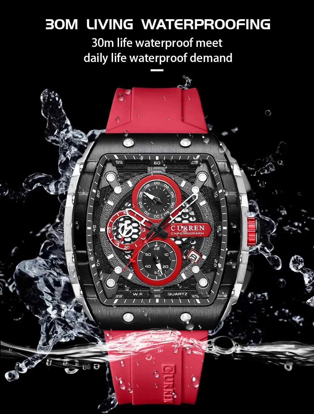 Explore the Latest CURREN Watch 8442: Stylish Design, 3ATM Waterproof, Luminous Hands, and Calendar Feature
