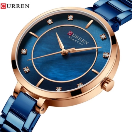 Curren  Women Newest Quartz Watches Stainless Steel Dress Bracelet Ladies Watch 9051