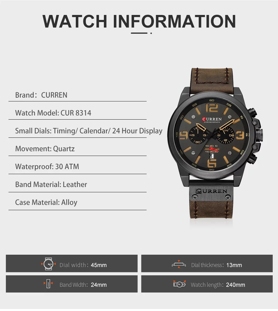 Curren 8314 Men Original Quartz Watch: A Comprehensive Review