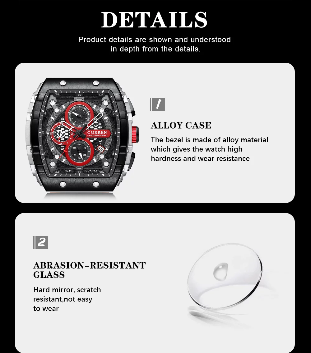 Explore the Latest CURREN Watch 8442: Stylish Design, 3ATM Waterproof, Luminous Hands, and Calendar Feature
