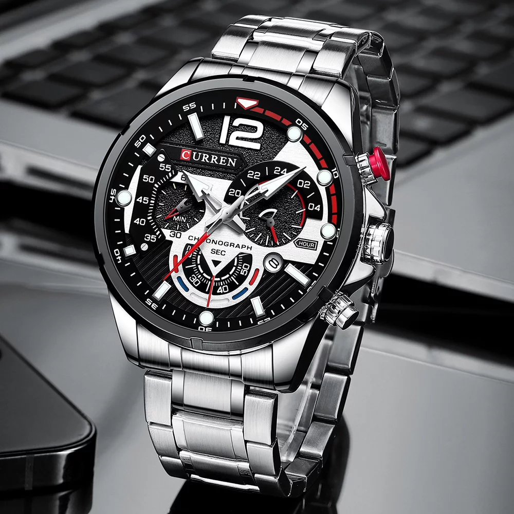 curren 8395|Curren 8395 Luxury Stainless Steel Wristwatch: Trend Design ...