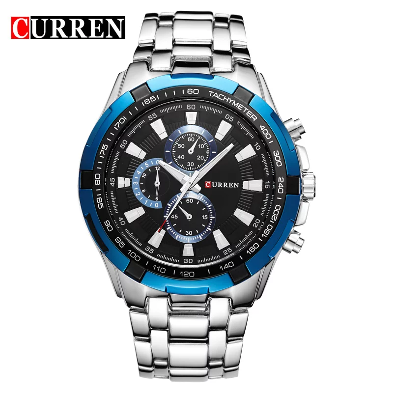 Curren Mens Date Waterproof Quartz Watch Fashion Casual Business 8023