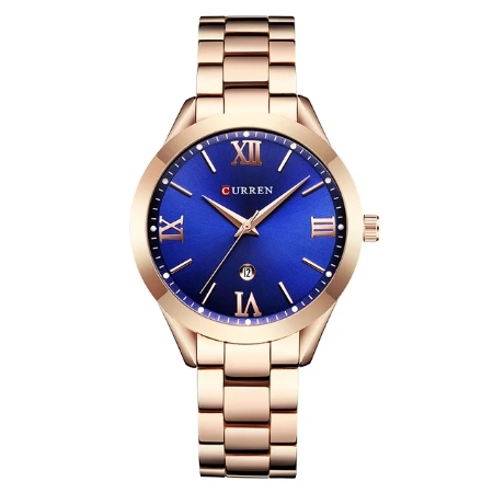 Curren Brand Watch Women Rose Gold Steel Quartz Watches Luxury Female Elegant Dress Wrist Watch Girl Clock Relogio Feminino  9007