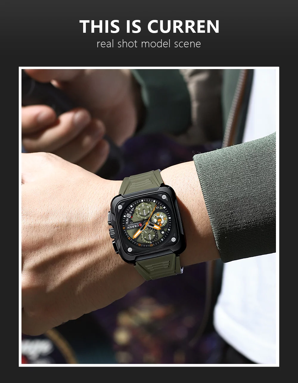 2024 Curren 8461 Men's Quartz Watch &ndash; 30m Waterproof, Luminous Hands, Date Display, Silicone Band