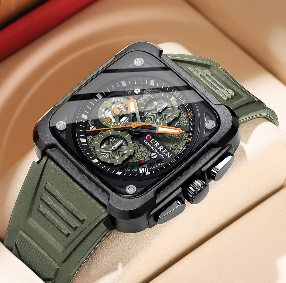 2024 Curren 8461 Men's Quartz Watch &ndash; 30m Waterproof, Luminous Hands, Date Display, Silicone Band