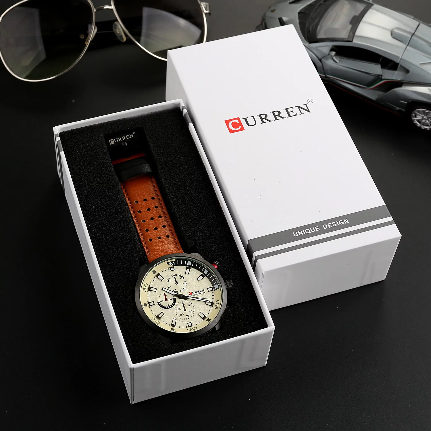 Curren 8329 Watch Men's Casual Business Quartz Wristwatch Hot Sale