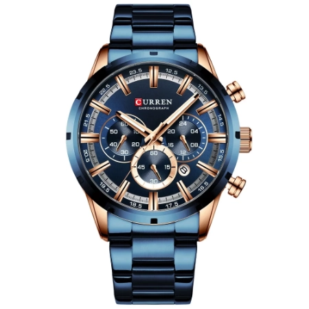 CURREN  Business Quartz Man Wrist Watch Big Face Display Your Charm Steel Watches  8355