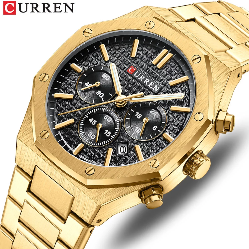 Curren 8440 Quartz Men Watches Chronograph Sports