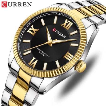 Carren 8453 Men's Watch - A Stylish Quartz Timepiece with Stainless Steel Band
