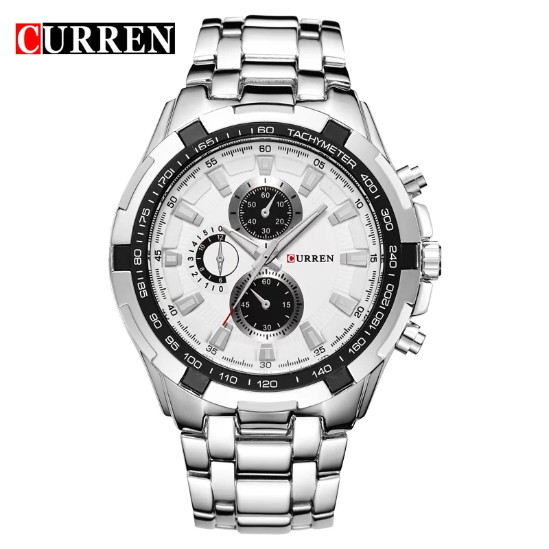 Curren Mens Date Waterproof Quartz Watch Fashion Casual Business 8023