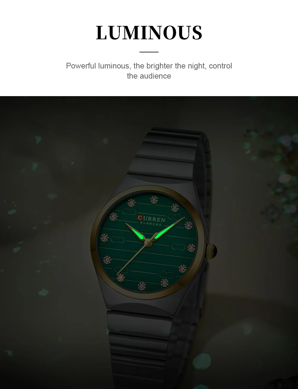 Curren 9110 Casual Women Quartz Watch Steel Strap Waterproof