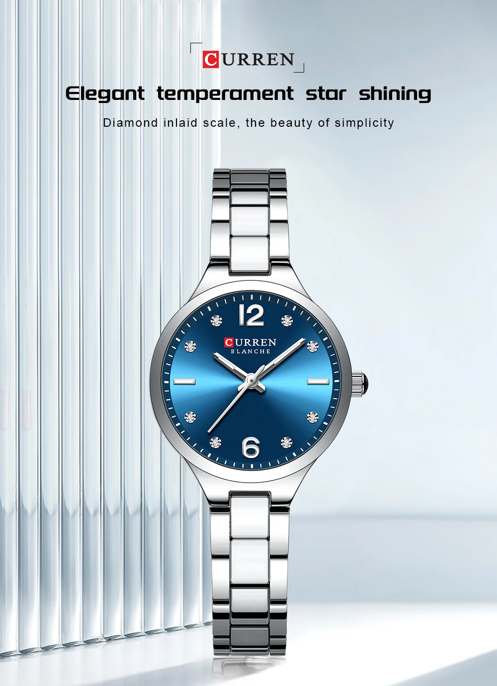 Curren 9105 Fashion Ladies Women Watches Waterproof Girl Wristwatch