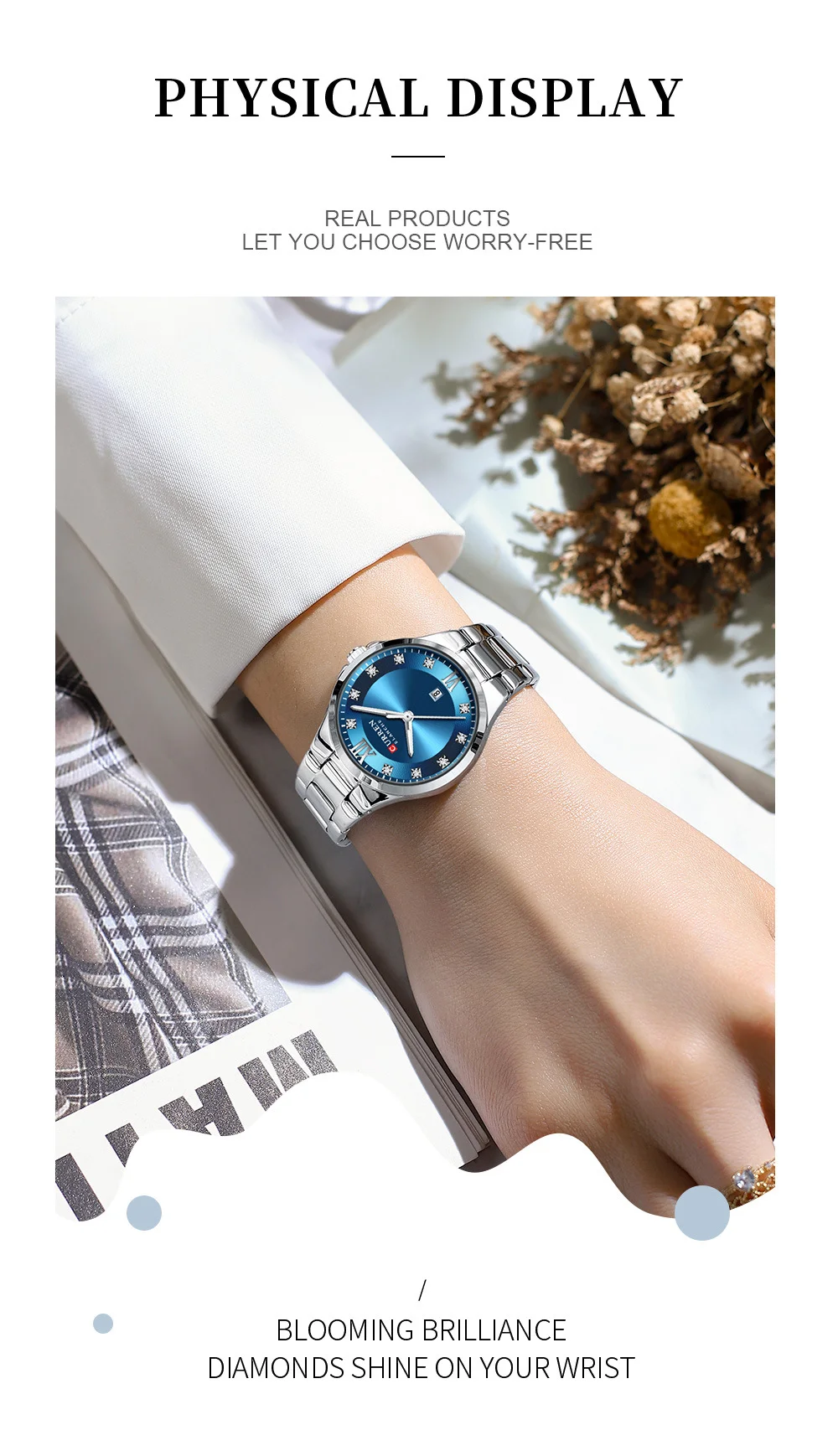 CURREN 9107 Women Watch Elegant Sport Analog Wristwatch Wholesale