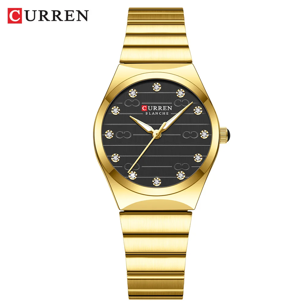 Curren 9110 Casual Women Quartz Watch Steel Strap Waterproof
