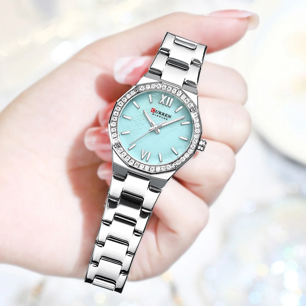 Curren 9103 Womens Stainless Steel Quartz Watch Elegant Waterproof