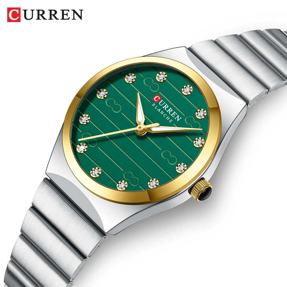 Curren 9110 Casual Women Quartz Watch Steel Strap Waterproof