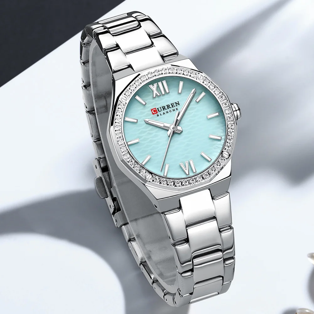 Curren 9103 Womens Stainless Steel Quartz Watch Elegant Waterproof