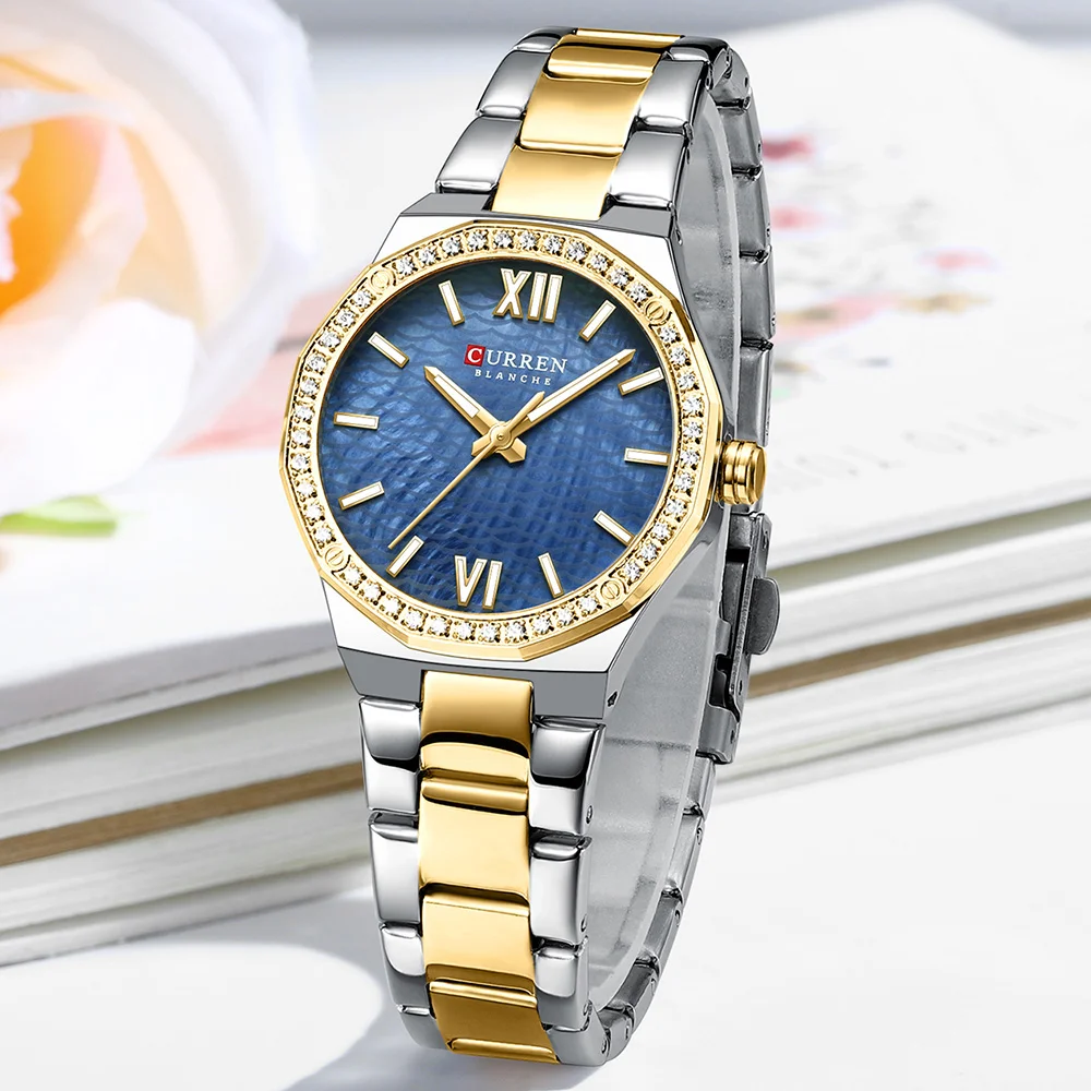 Curren 9103 Womens Stainless Steel Quartz Watch Elegant Waterproof